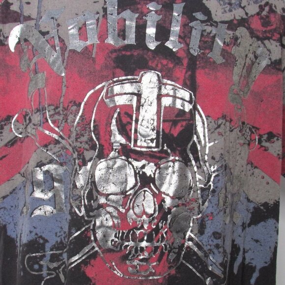 Nobility Birmingham Metallic Skull Graphic T Shirt - Picture 2 of 8